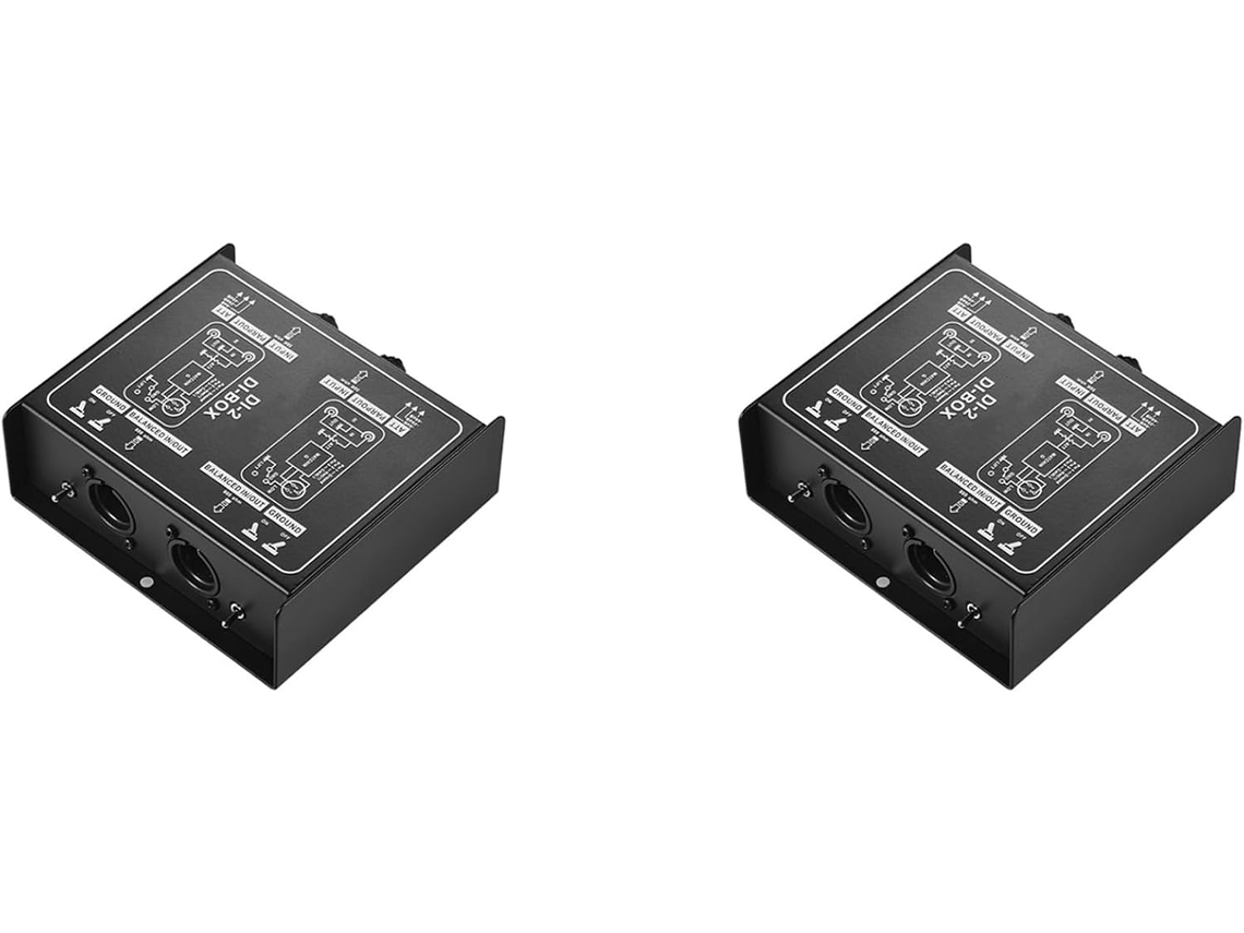 2x Di-2 Caja De Aislamiento De Audio Pasiva Cancelador De Ruido Resistencia De Guitarra Anticonvertidor
