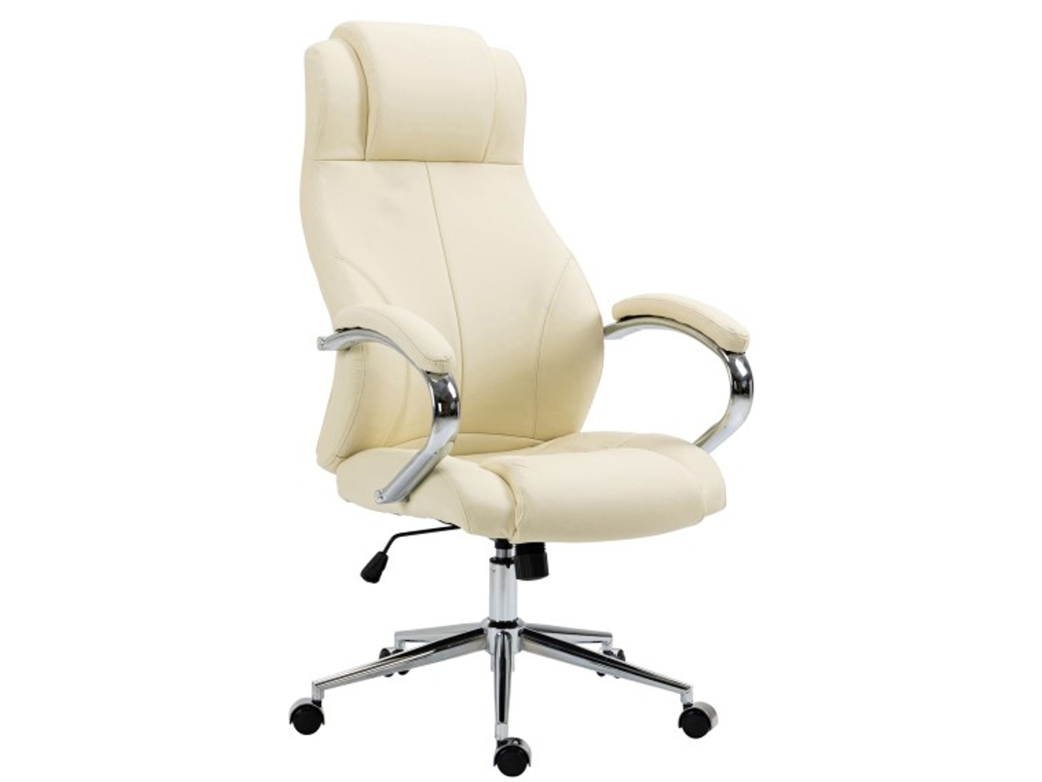 Silla de Escritorio Ergonomica DUDECOR (Acero - Beige)