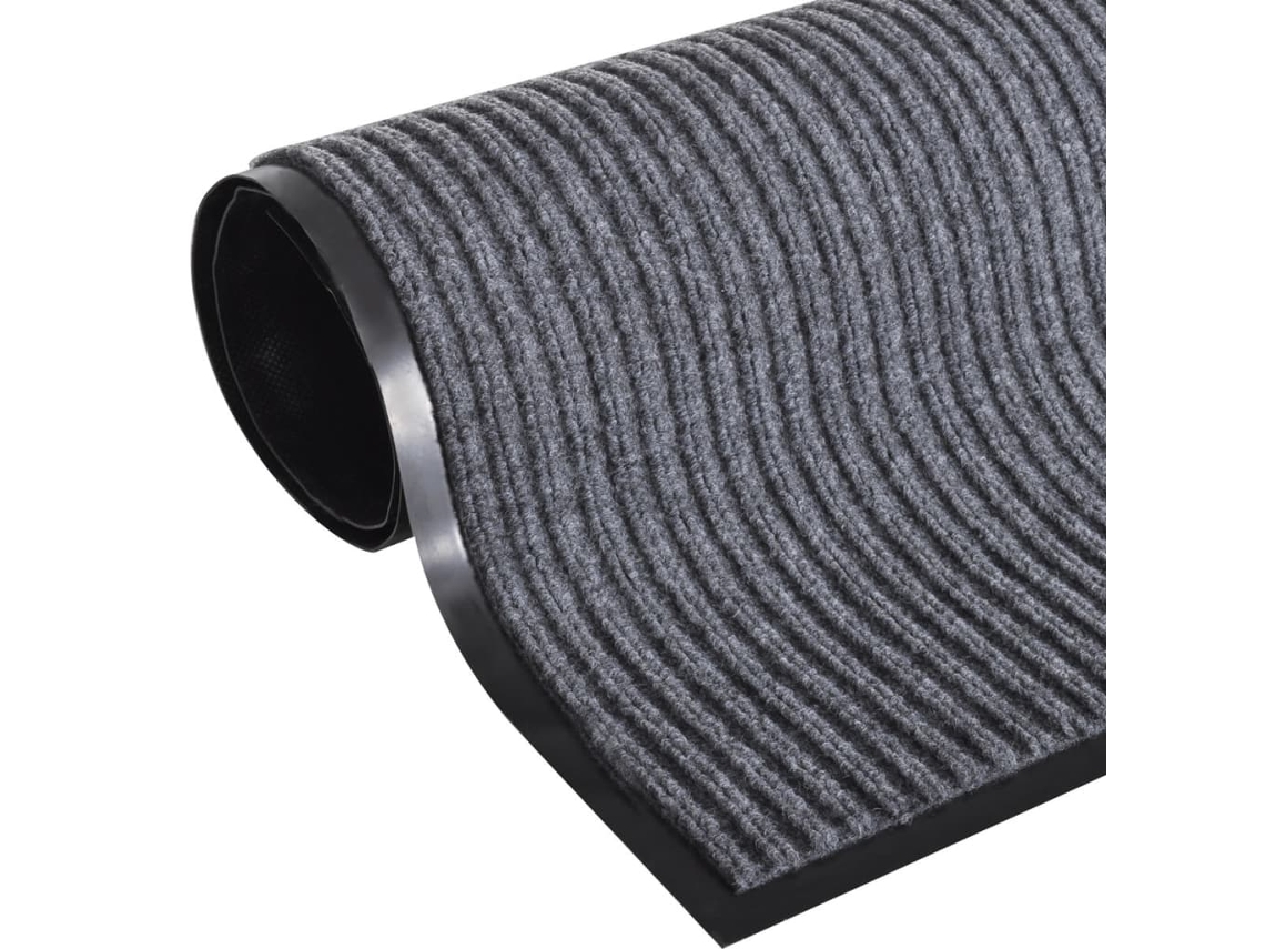 Felpudo De Pvc Gris De 90 X 120 Cm
