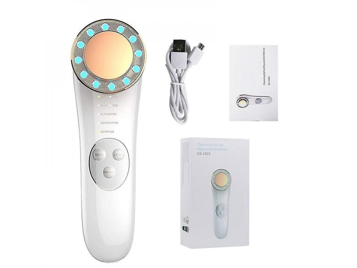 Máquina De Lifting Facial 7 En 1, Masajeador Facial De Microcorriente (mqc), Con Vibración De Alta Frecuencia Y Luz Roja Y Azul.