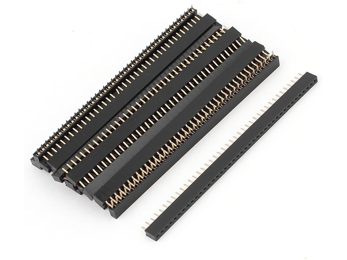Conector Hembra De Una Sola Fila 40 Pines Con Paso 2 Mm, Enchufe Recto Para Regleta Alimentación,