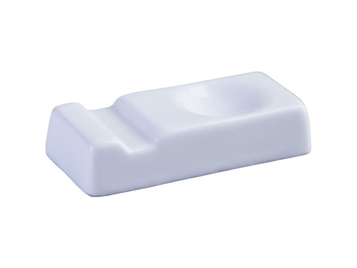 Soporte Multiusos Para Platos Con Ranuras Para Palillos, Cuchara, Tenedor Y Cuchillo, De Cerámica Blanca.