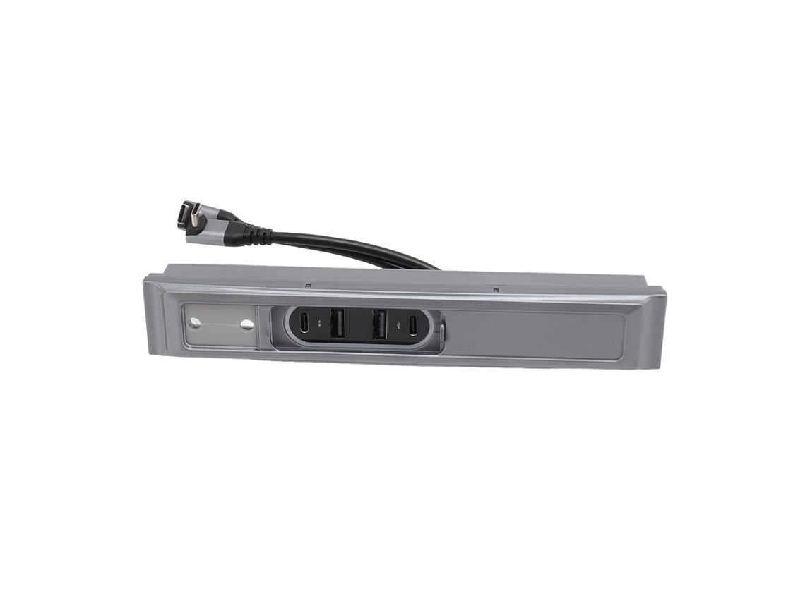 Hub Usb De 4 Puertos Para Coche Con Carga Pd De 27 W Para La Consola Central Del Tesla Model Y 3 - Gris