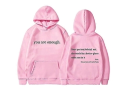 Sudadera Unisex Informal De Otoño Con Capucha Y Camiseta De Corte Regular "you Are Enough" (eres Suficiente).