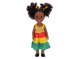 Muñeca Africana Realista De 35 Cm Con Cabello Afro Y Ropa Removible Para Niños.