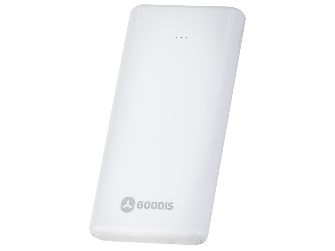 Powerbank GOODIS (10.000 mAh - Micro USB + USB-C - Blanco)