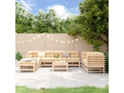 Conjunto de salón de jardín de 2 piezas de pino macizo Dkd Home Decor