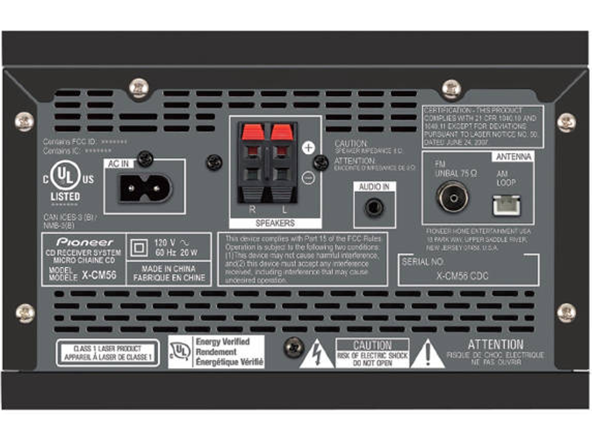 Microcadena PIONEER XCM56 (Negro 30 W Bluetooth) Worten.es