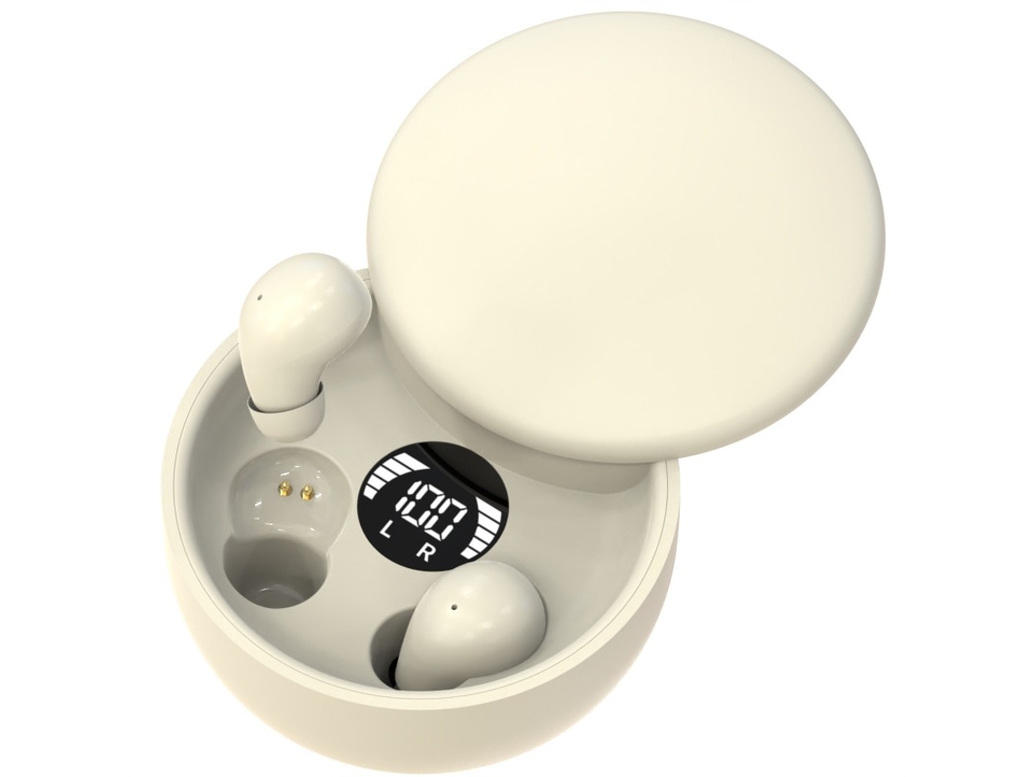 Auriculares Bluetooth ergonómicos e impermeables color beige