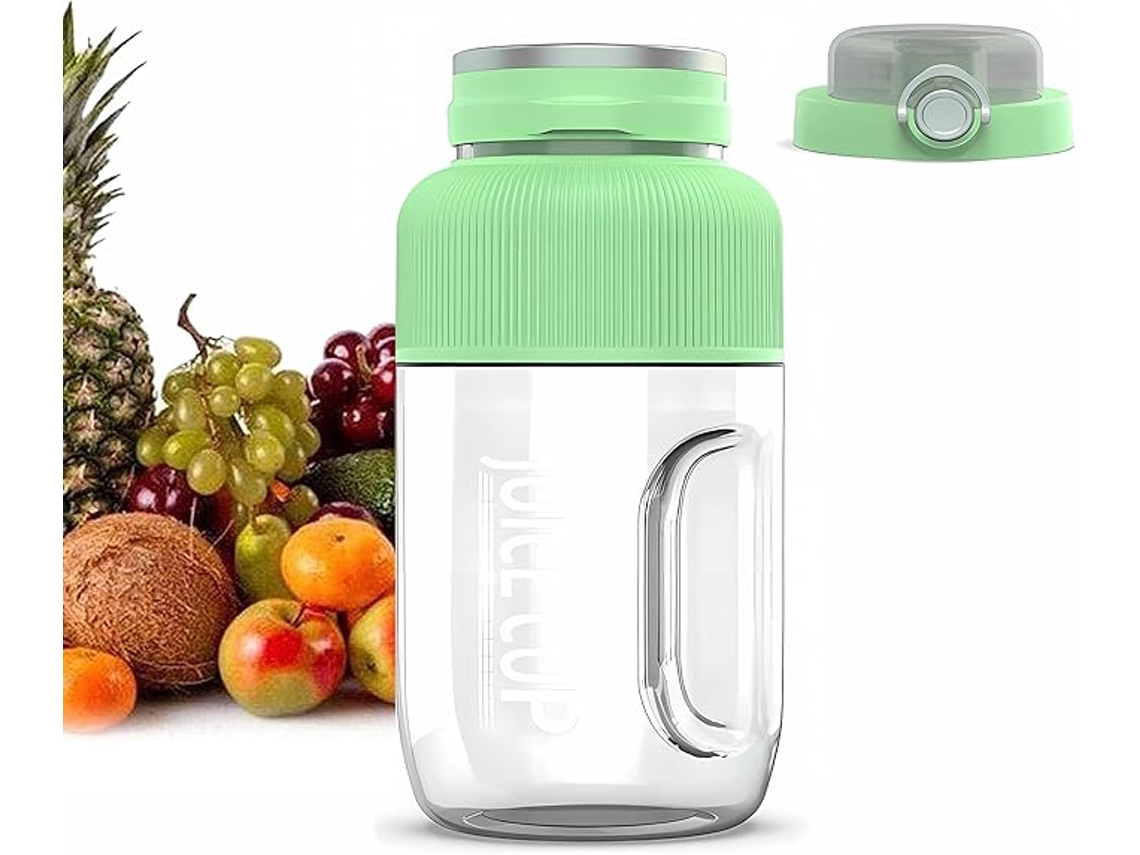Licuadora portátil Digitallab de gran capacidad para picnics, 1200 ml (verde)