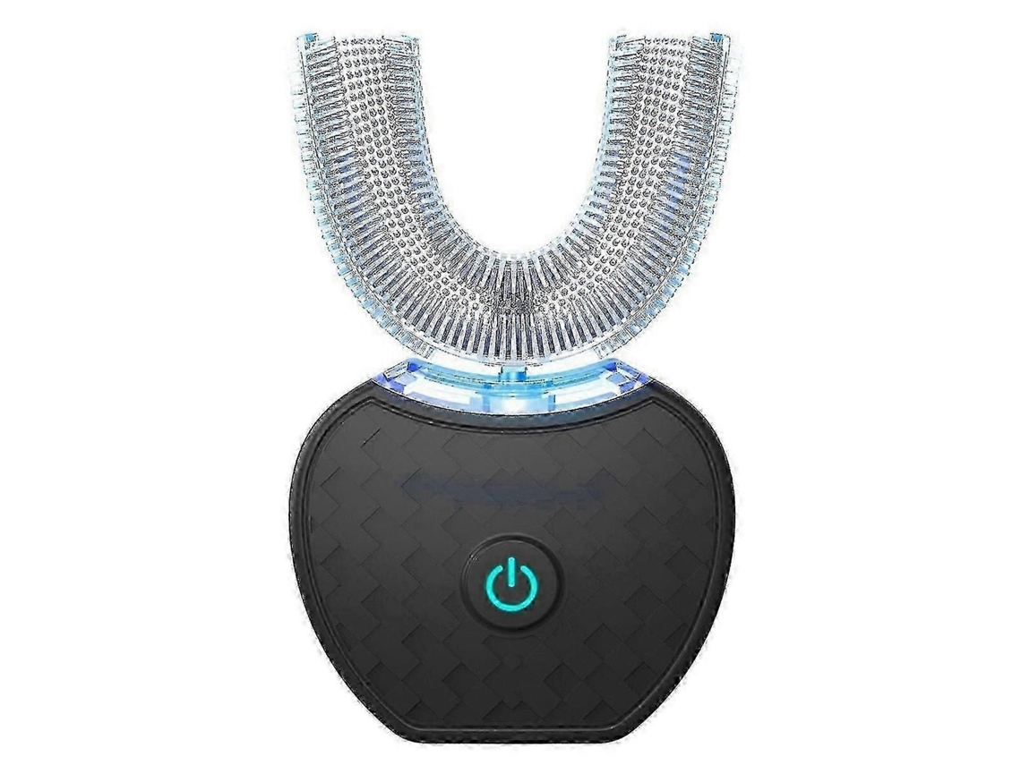 Cepillo de dientes eléctrico ultrasónico GOKOCO, automático, en forma de U, para limpieza y blanqueamiento, 360°, negro.