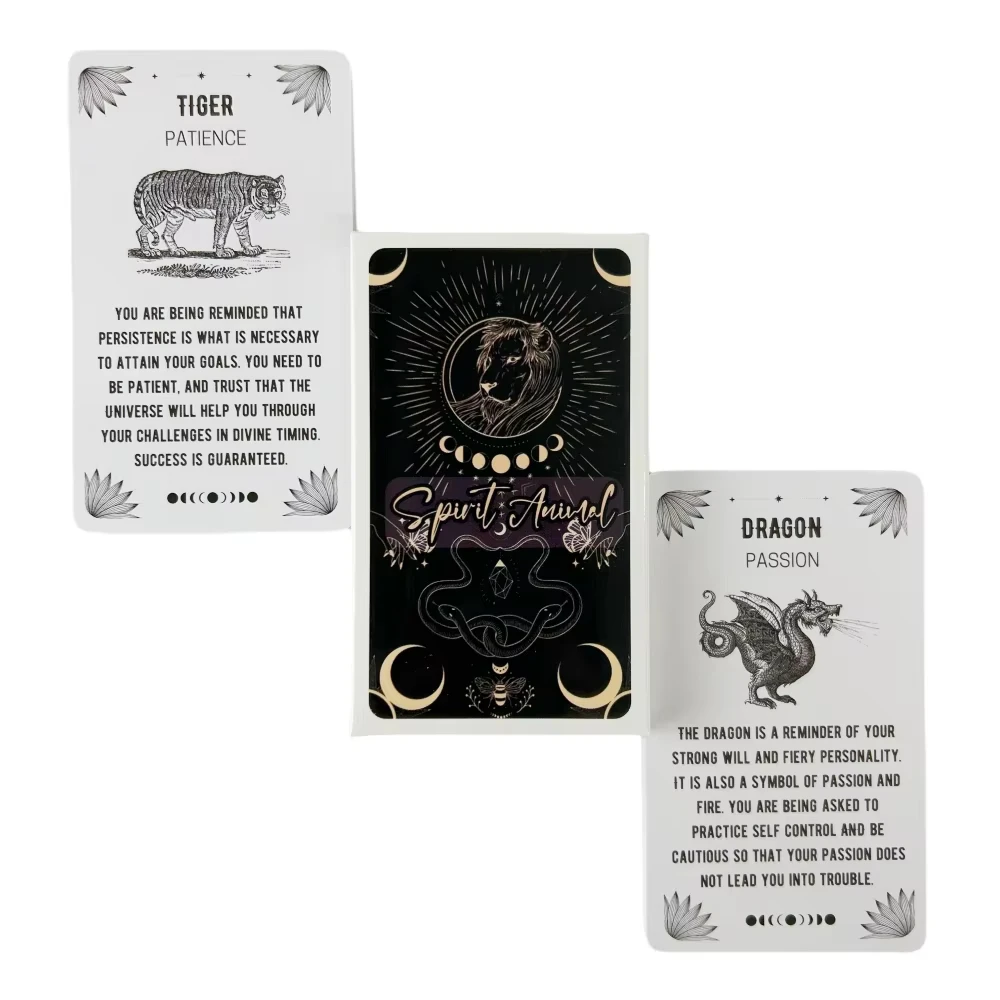 Cartas Do Oráculo Da Besta Espiritual - 10,3 X 6 Cm - 54 Cartas