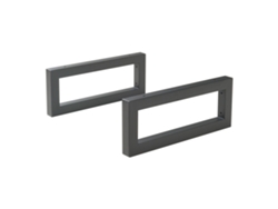 Set de 2 soportes de pared para muebles Hawangen acero 50x20cm - Negro mate [EN.CASA]