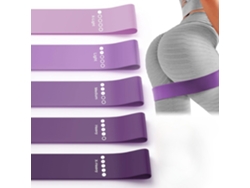 Bandas de resistencia 5 piezas, entrenamiento de fuerza, banda elástica adecuada para yoga, fitness, Cuich