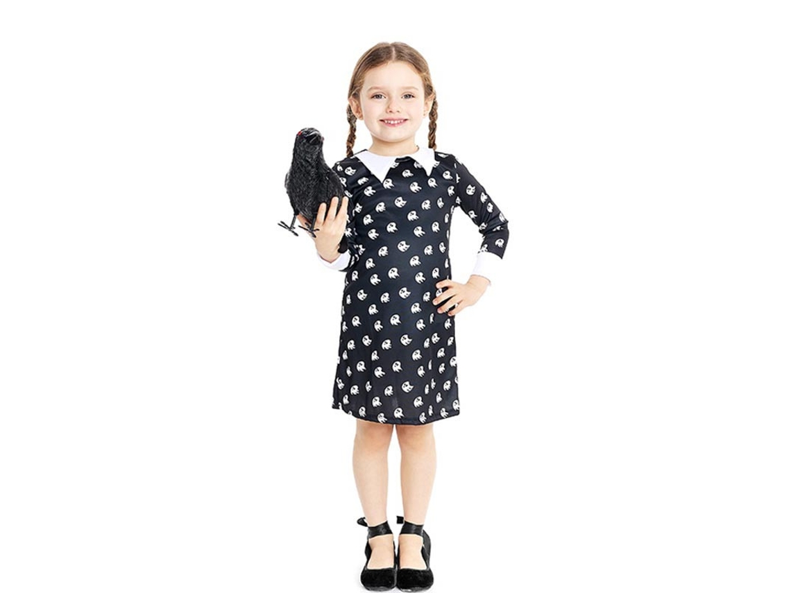Disfraz de Niña Siniestra vestido estampado para bebé y niña