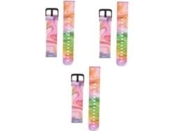Conjunto De 3 Pulseiras De Silicone Para Relógios, Fáceis De Instalar E Substituir Em Relógios Com Várias Pulseiras.