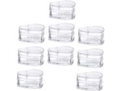 100pièces Pot Cosmetique Vide Forme De Coeur Boîte À Crème Con Cuellovercle Contenant Para De Makeup...