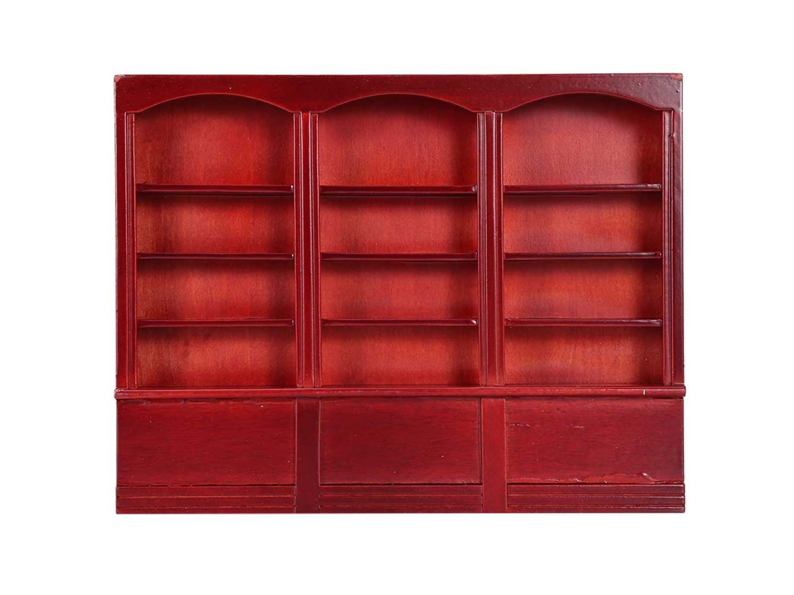 Estantería En Miniatura Para Casa De Muñecas, Madera Decorativa, Blanca, Marrón, Roja.