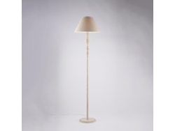 Cascina - Lámpara De Pie De Madera Y Hierro Blanco Y Gris Tórtola 1 Luz .183 - Ø45 - Bl265-ph-bt