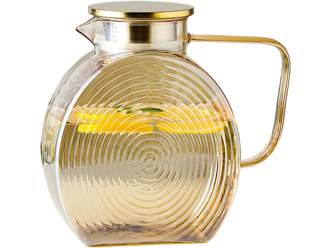 Jarra de 2.5 litros con tapa de acero inoxidable para jugos, café y bebidas con leche. Ideal para Gokoco.