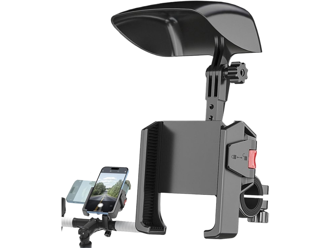 Soporte Para Teléfono De Motocicleta: Portátil, Giratorio 360 Grados Y Antichoque.