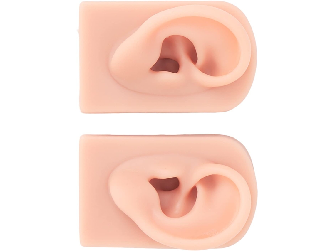 Par De Modelos De Orejas De Silicona Suave Reutilizables, Modelo De Piel Humana Artificial.