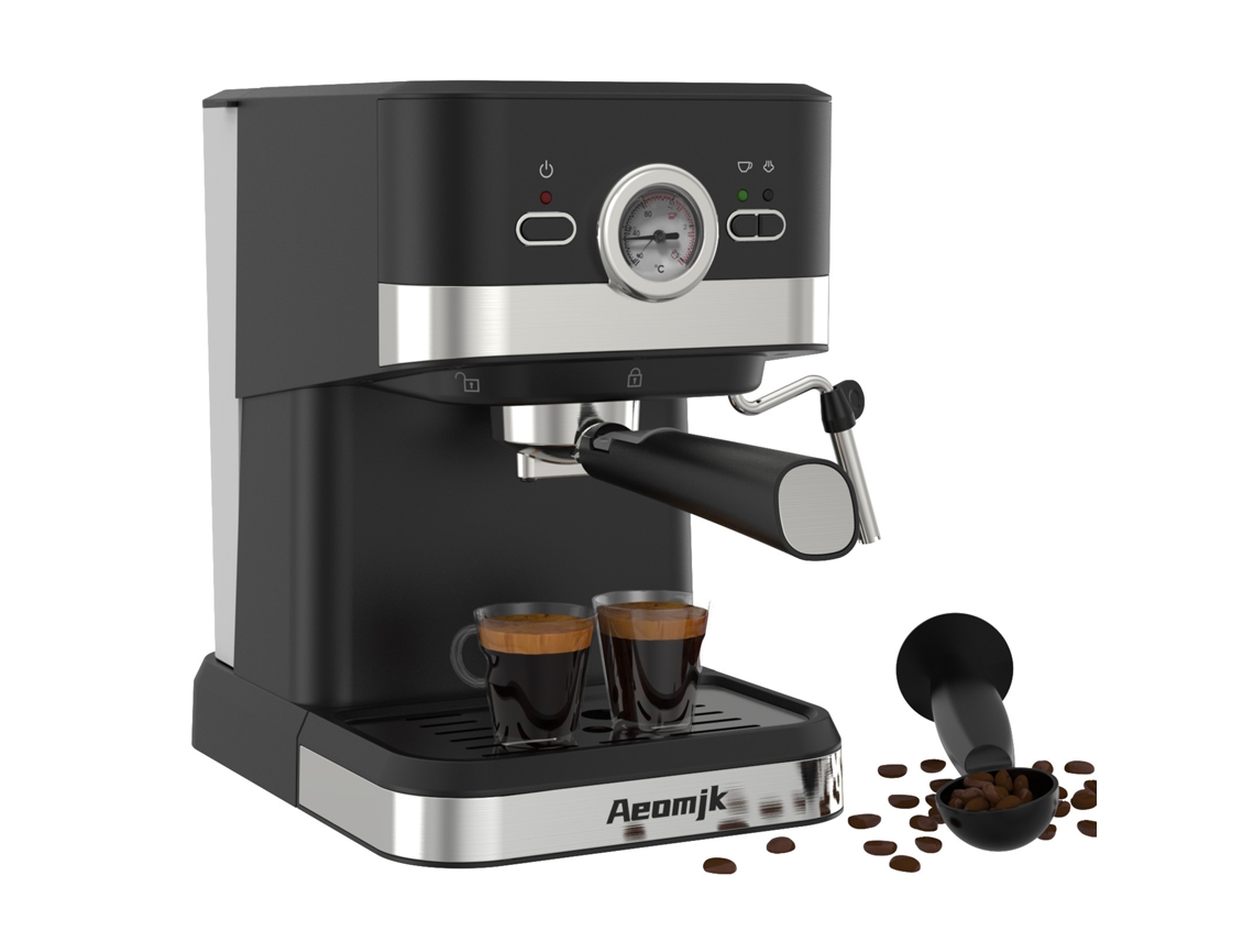 Cafetera eléctrica Aeomjk de 20 bares con sistema para espumar leche.