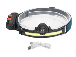 Linterna Frontal Induccion Usb Zoom Ipx8 Exterior Negro
