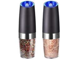 2x Molinillos Eléctricos de Sal y Pimienta, Molinillo de Sal, Molinillo de Pimienta, Molinillo de Especias, LED Rosewell