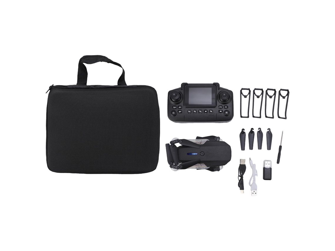 Drone Con Cámaras Duales Fpv Wifi Posicionamiento De Flujo Óptico 6 Ejes Con Luz Led Tarjeta 8gb Para Principiantes Negro