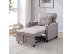 Sofá Cama 1 Plaza - 3 En 1, Con Portavasos Y Puerto Usb, Reclinable Y Convertible - Gris