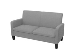Sofá 2 plazas 135x65x76 cm gris claro