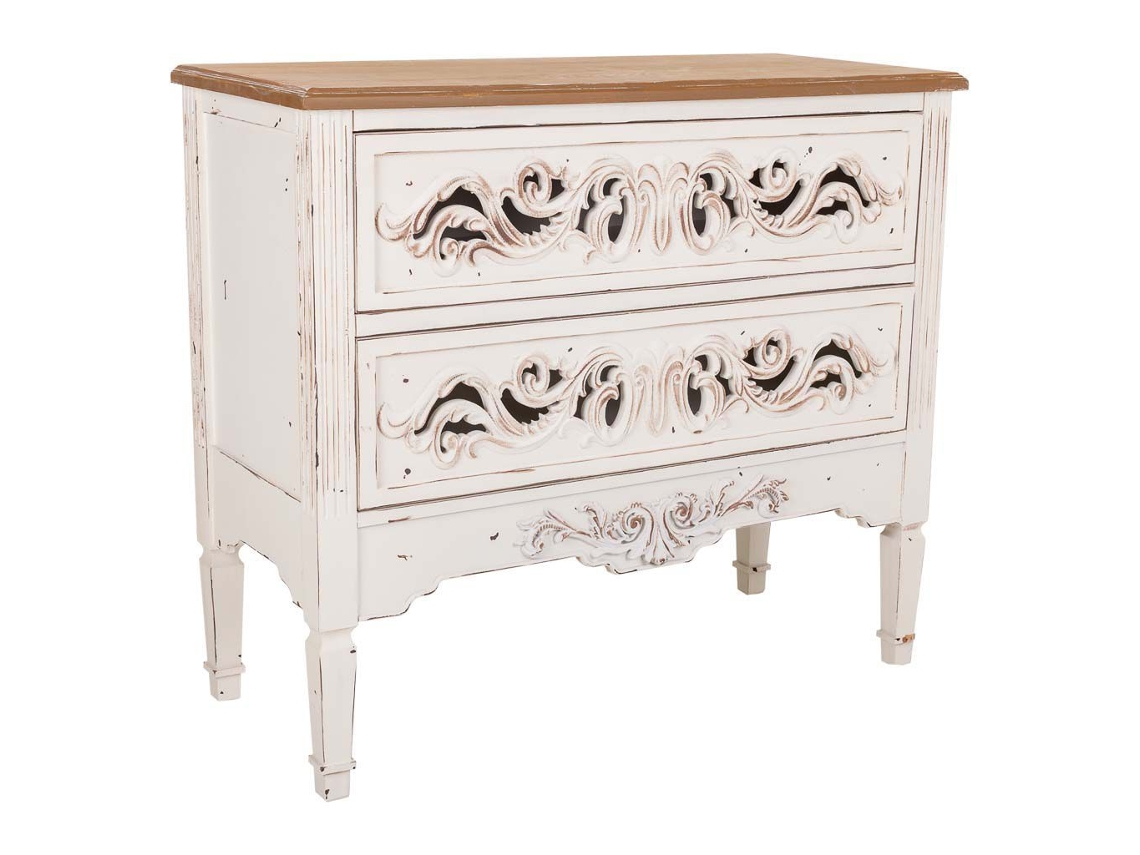 Consola de madera blanca 86x38x76h cm