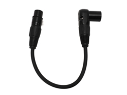 Adaptador De Cable De Extensión Para Micrófono Xlr De 3 Pines Macho A Hembra De 90 Grados, 0,3 M, Para Altavoces, Estudios Y Mezcladores.