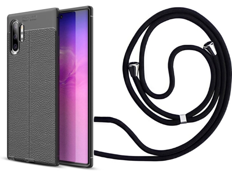 Funda Samsung Note 10 Plus Rugged Leather con Collar Negro