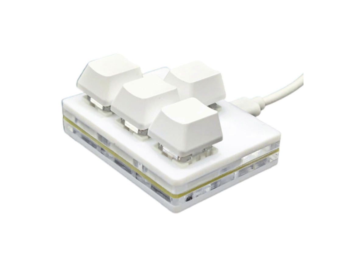 Teclado mecánico para juegos de una mano de 4 teclas, totalmente programable e intercambiable en caliente para edición de juegos. Ly Ebike