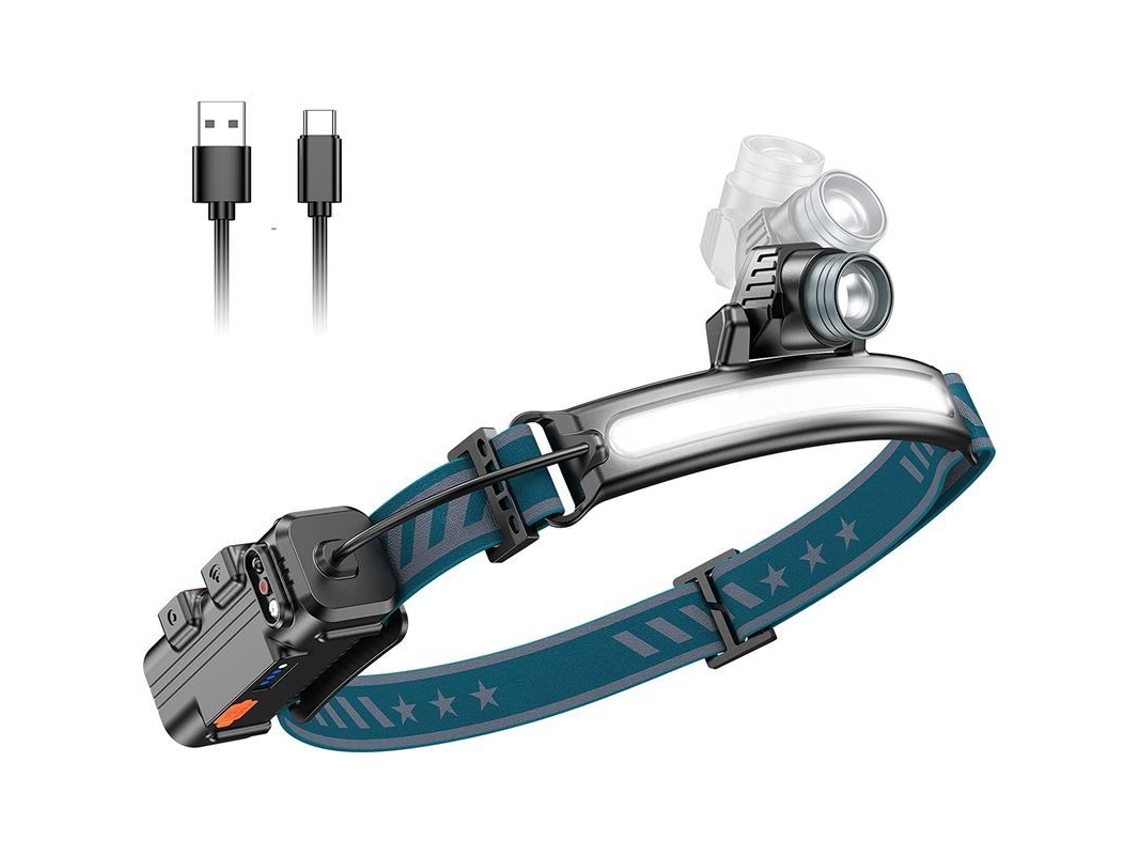 2026altiro-linterna Frontal Led Usb Recargable, Potente, Resistente Al Agua Con Modo Sensor Para Acampar clase Energética A+++