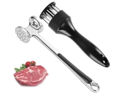 Martillo ablandador de carne de acero inoxidable de 2 piezas, ablandador de carne profesional de acero inoxidable, ablandador de carne de aguja, martillo para bistec, martillo para carne, martillo abl