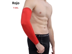 Manga de compresión deportiva para baloncesto y ciclismo, funda térmica Mdug (roja, 1 unidad, talla M)