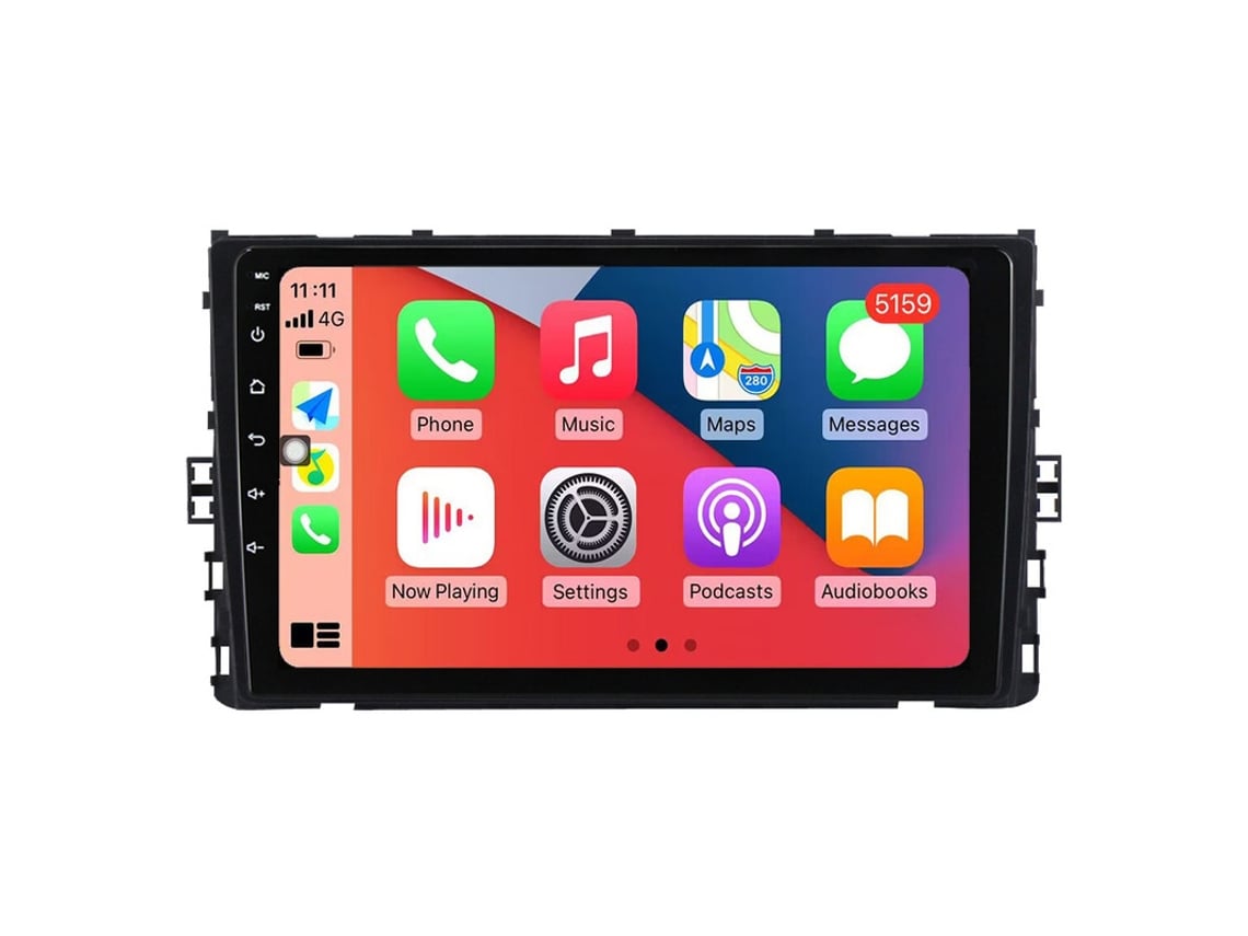 Coche Radio Android Auto Autoradio 8GB RAM 128G ROM CarPlay Navegación GPS Pantalla Táctil RoverOne para Volkswagen MQB VW T-Cross 2018 - 2020 