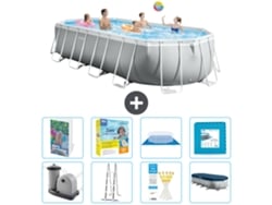 Intex Piscina Prism Frame Oval - 610x305x122 Cm - 9-peças S566