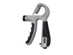 Fortalecedor De Preensão Manual Com Contador 5 A 60 Kg Fortalecedor De Antebraço Resistência Ajustável Para Pulsos Fortes Cinza 