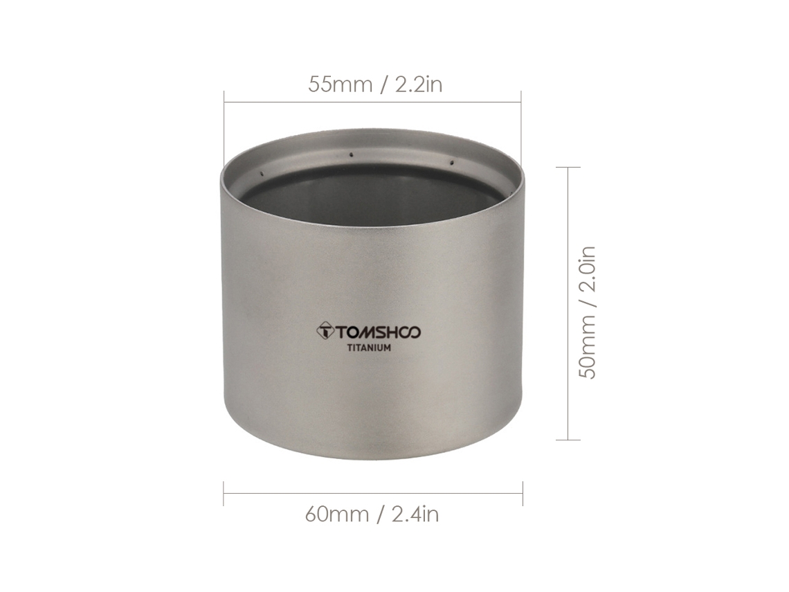 Hornillo De Alcohol De Titanio Ligero Para Camping, Senderismo Y Excursionismo Con Soporte Transversal.