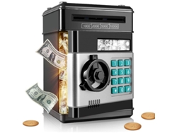 2026-banco De Ahorros Electrónico Para Niños, Caja Fuerte Con Código, Regalo De Cumpleaños Para Niños De 4-10 Años (negro)