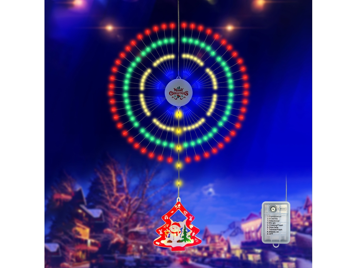 2026-luces De Navidad En Forma De Fuegos Artificiales Colgantes Impermeables Ip65 Con 8 Modos Decorativas Para Exterior