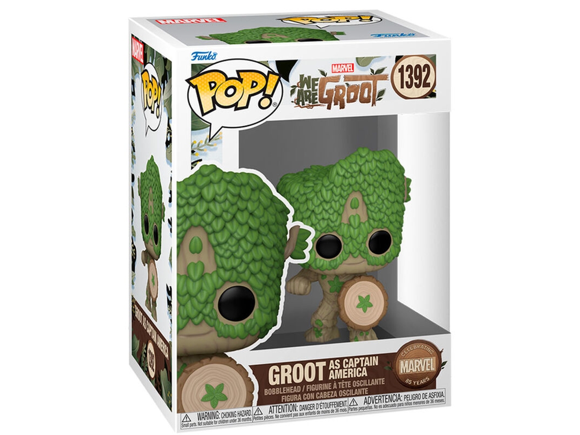 Figura Pop de Marvel We Are Groot - Groot como Capitán América B.active