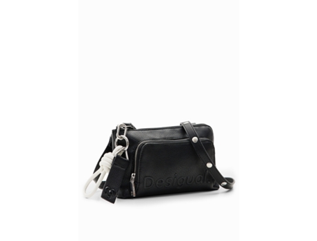 Cartera Fólio de Mujer DESIGUAL Half Logo Lisa Negro