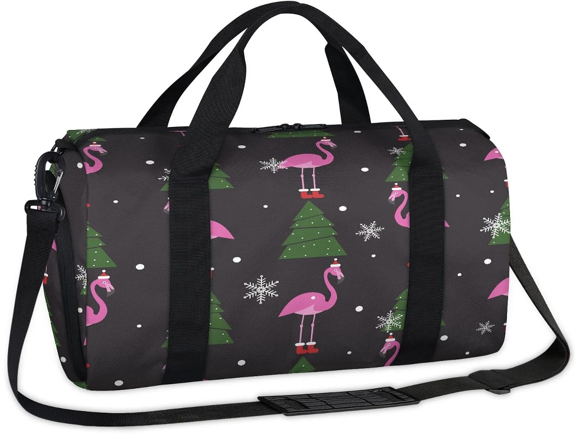 Bolsa Deportiva Forma Flamenco Navideño Bolsa Fin Semana Mano Informal Viaje Para Niños Niñas Mujeres Hombr