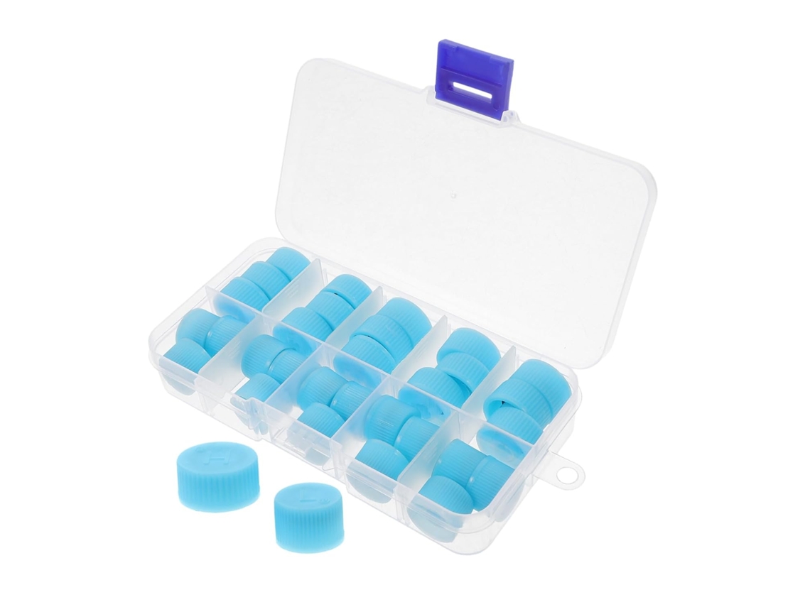Juego de 30 tapones de plástico para válvulas de aire acondicionado, compatibles con vehículos.
