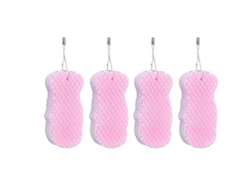 Esponja de baño ultrasuave, esponja de baño exfoliante suave e indolora para bebés, niños, mujeres embarazadas, esponja de baño para adultos, 4 piezas